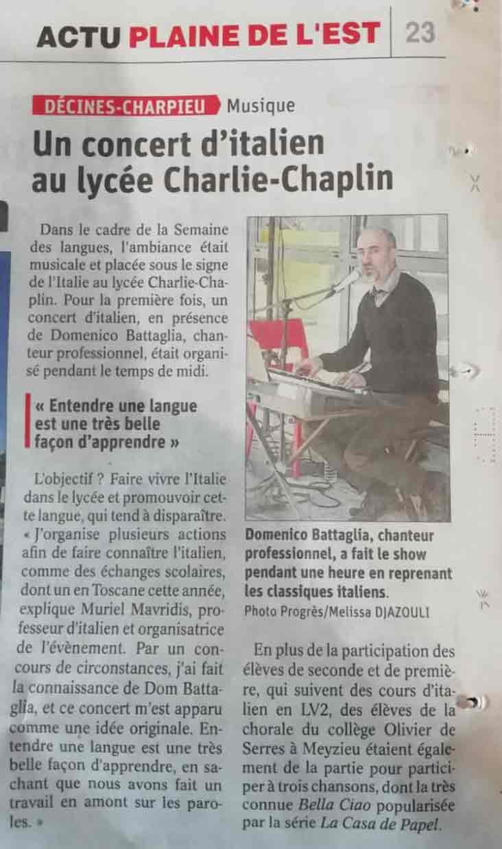 concert Lycée Charlie Chaplin